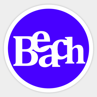 Beach Dark Blue Sticker